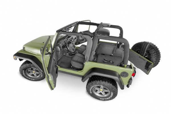 BedRug - BedRug JEEP BEDTRED 97-06 JEEP TJ 97-06 REAR 4PC CARGO KIT (INCLUDES TAILGATE) BTTJ97R