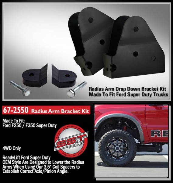 ReadyLift - ReadyLift Radius Arm Bracket Kit 67-2550