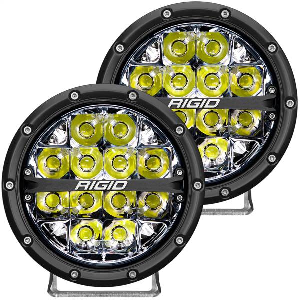 Rigid Industries - Rigid Industries RIGID 360-Series 6 Inch Off-Raod LED Light; Spot Beam; White Backlight Pair 36200