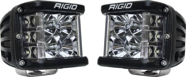 Rigid Industries - Rigid Industries RIGID D-SS PRO Side Shooter; Flood Optic; Surface Mount; Black Housing Pair 262113