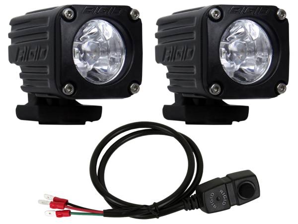 Rigid Industries - Rigid Industries RIGID Ignite Motorcycle Kit; High/Low Spot Beam Pattern; Black Housing Pair 20731