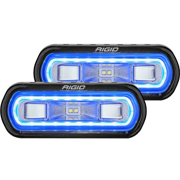Rigid Industries - Rigid Industries RIGID SR-L Series Off-Road Spreader Pod; 3 Wire; Surface Mount; Blue Halo Pair 53121