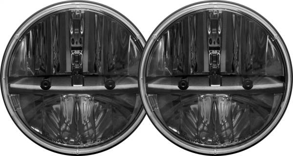 Rigid Industries - Rigid Industries RIGID 7 Inch Round Headlight Kit with H13 To H4 Adaptor Pair 55001