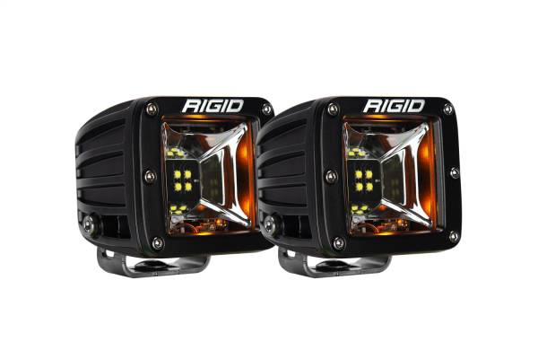 Rigid Industries - Rigid Industries RIGID Radiance Scene Light W/Amber Backlight; Surface Mount; Black Housing Pair 68204