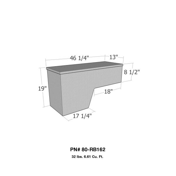 Westin - Westin Brute Pork Chop Side Tool Box 80-RB162