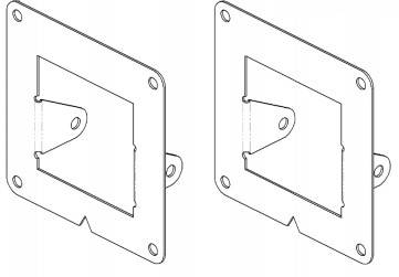Go Rhino - Go Rhino Bumper Light Plates (Surface Mount 3" Cube Lights) 241742T