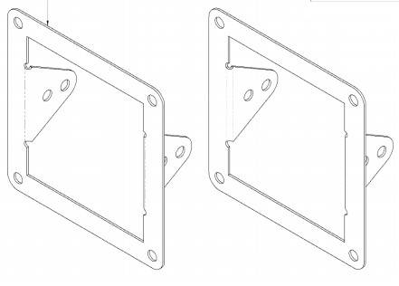 Go Rhino - Go Rhino Bumper Light Plates (4" Square Lights) 241743T