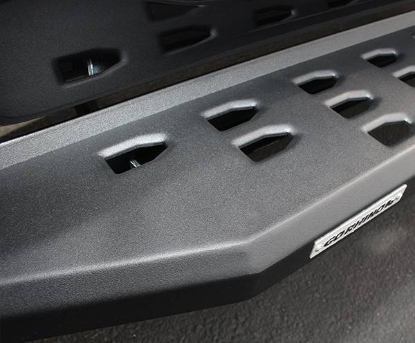 Go Rhino - Go Rhino RB20 Running Boards w Drop Steps, Black Textured Powdercoat, Pair, Complete Set 6944158020PC