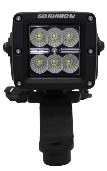 Go Rhino - Go Rhino Jeep Wrangler JL, JLU & JT Windshield Cowl Mount for a 3" X 3" Single Cube 730030T