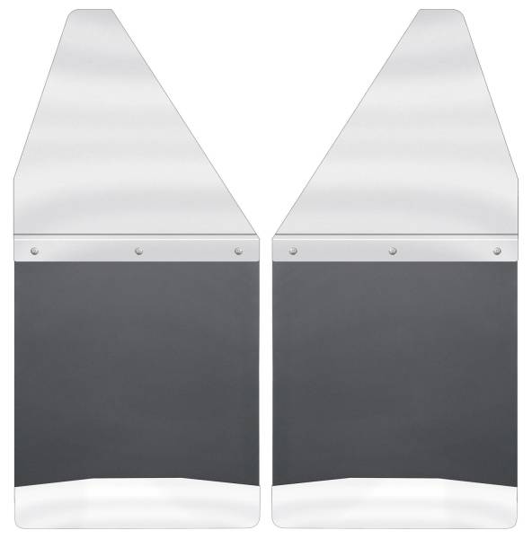 Husky Liners - Husky Liners Kick Back Mud Flaps 12" Wide - Stainless Steel Top and Weight 17097