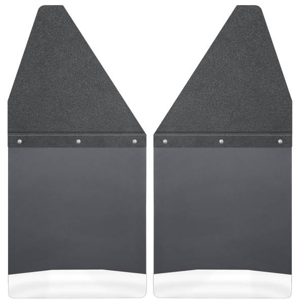Husky Liners - Husky Liners Kick Back Mud Flaps 12" Wide - Black Top and Stainless Steel Weight 17100