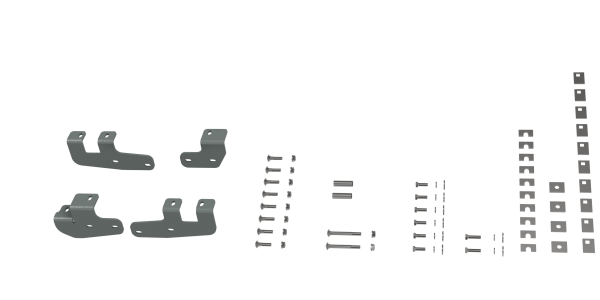 B&W Trailer Hitches - B&W Trailer Hitches Custom Installation Kit For Universal Mounting Rails For Some RAM Trucks RVK2602