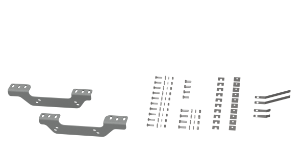 B&W Trailer Hitches - B&W Trailer Hitches Custom Installation Brackets For Universal Mounting Rails For Some GM Trucks RVR2506