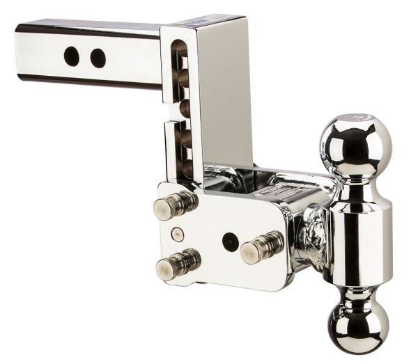 B&W Trailer Hitches - B&W Trailer Hitches B&W Tow And Stow Dual Ball 2" Adj Ball Mount 5" Drop/5-1/2" Rise, Chrome TS10037C