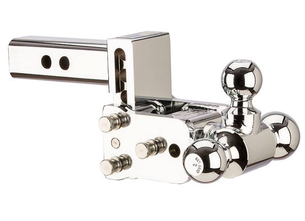 B&W Trailer Hitches - B&W Trailer Hitches 6" Chrome T&S, Tri-Ball-Boxed TS10047C