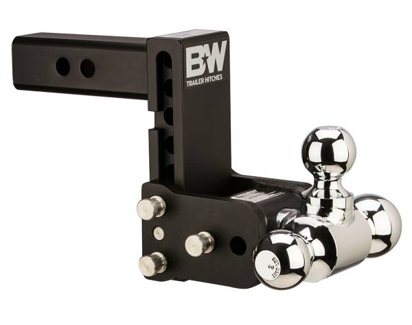 B&W Trailer Hitches - B&W Trailer Hitches 8" Blk T&S, Tri-Ball-Boxed TS10048B