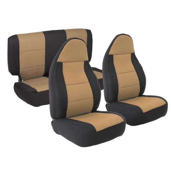 Smittybilt - Smittybilt NEOPRENE SEAT COVER SET FRONT/REAR - TAN 03-06 TJ 471325