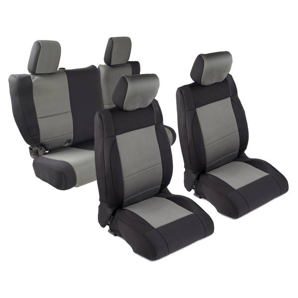 Smittybilt - Smittybilt NEOPRENE SEAT COVER SET FRONT/REAR - CHARCOAL 07 JK 4DR 471822