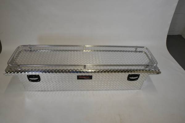 TrailFX - TrailFX Crsovr Low Profile Sgl Lid Dia Tread Bright Alum 69x19.25x13.5 W/O Rail On Lid 120691C