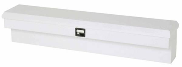 TrailFX - TrailFX Side Mount Sgl Lid Smooth Gloss White Steel 48.3 x14 x13.3 4.1 Cubic Ft Cap 160481S
