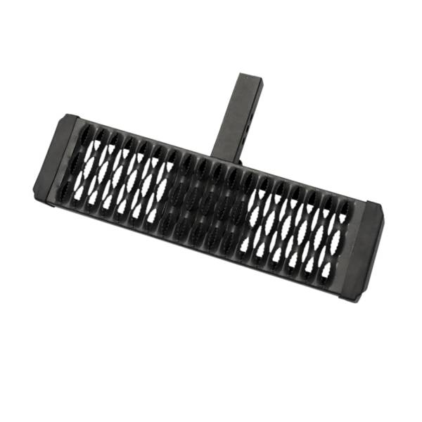 TrailFX - TrailFX Hitch Mount 2 In Receivers Flat Step Stationary Pwdr Ctd Titanium Black Alum AHS001B