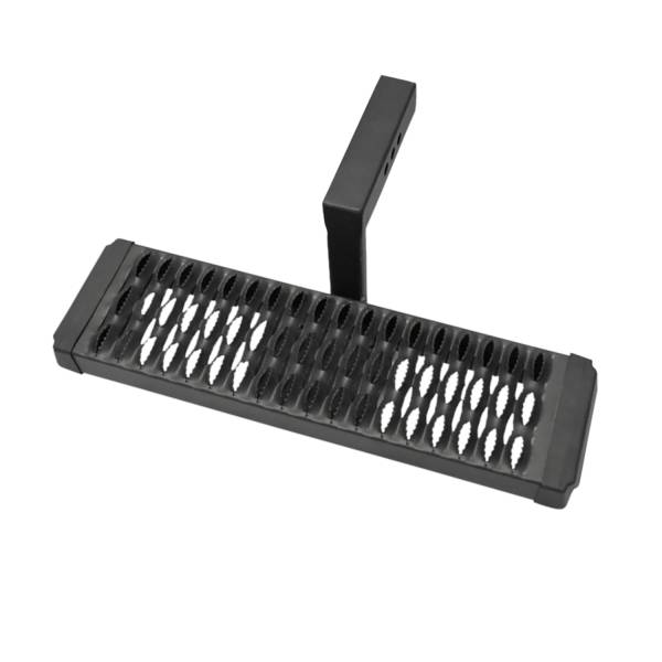 TrailFX - TrailFX Hitch Mount 2 In Receivers 6 In Drop Step Stationary Pwdr Ctd Titnium Black Alum AHS002B