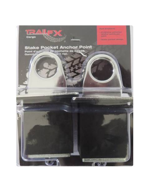 TrailFX - TrailFX Stake Pocket Mount Chrome Plated Eye Pack Of 2 E10041C