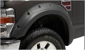 TrailFX - TrailFX 2 In Tire Coverage Black Tri-Flex (TM) ABS Thermo6 In Flare Height Set Of 4 FFF3005S