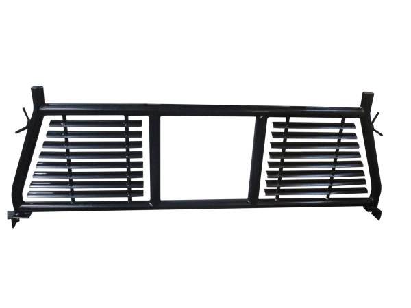 TrailFX - TrailFX Round Tube Louver With Rear Cab Window Cut Out Powder Coated Black Steel H0003B