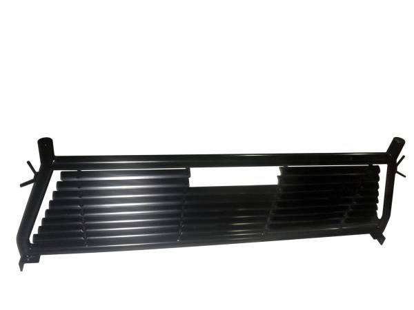 TrailFX - TrailFX Round Tube Louver Without Rear Cab Window Cut Out Powder Coated Black Steel H0004B