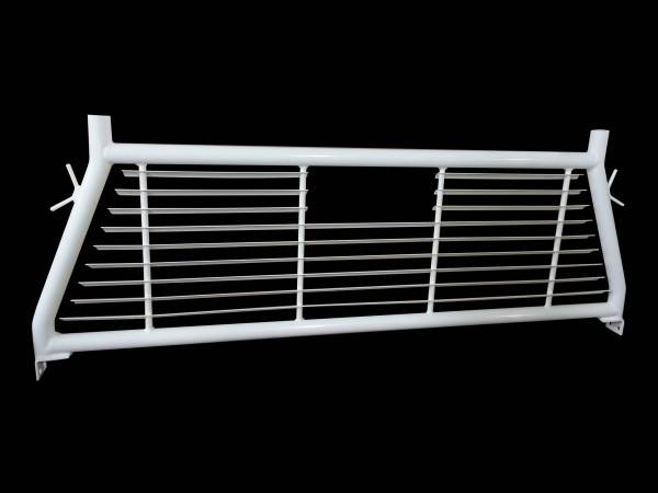 TrailFX - TrailFX Round Tube Louver Without Rear Cab Window Cut Out Powder Coated White Steel H0004W