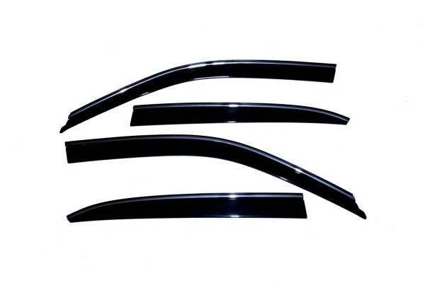 Auto Ventshade (AVS) - Auto Ventshade (AVS) LOW-PROFILE VENTVISR 4PC SMOKE WITH CHROME TRIM 794006