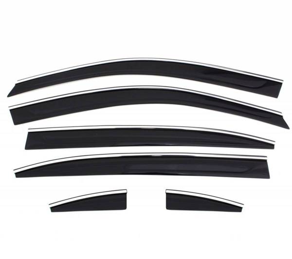 Auto Ventshade (AVS) - Auto Ventshade (AVS) LOW-PROFILE VENTVISR 4PC SMOKE WITH CHROME TRIM 794014
