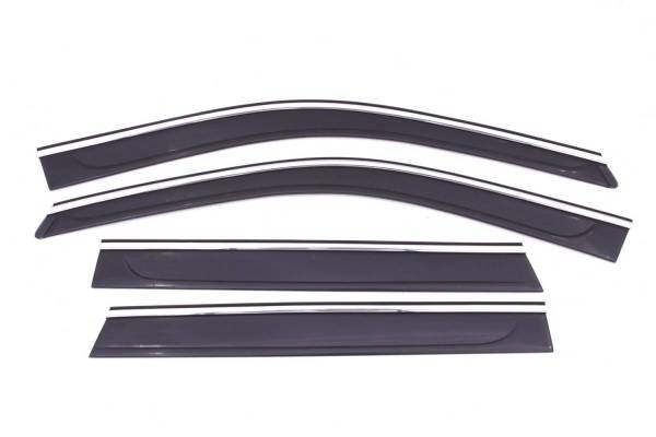 Auto Ventshade (AVS) - Auto Ventshade (AVS) LOW-PROFILE VENTVISR 4PC SMOKE WITH CHROME TRIM 794015