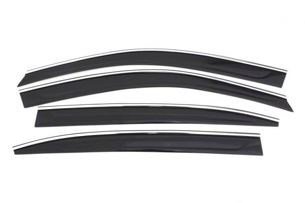 Auto Ventshade (AVS) - Auto Ventshade (AVS) LOW-PROFILE VENTVISR 4PC SMOKE WITH CHROME TRIM 794017