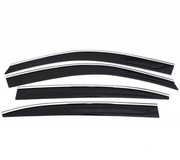 Auto Ventshade (AVS) - Auto Ventshade (AVS) LOW-PROFILE VENTVISR 4PC SMOKE WITH CHROME TRIM 794065