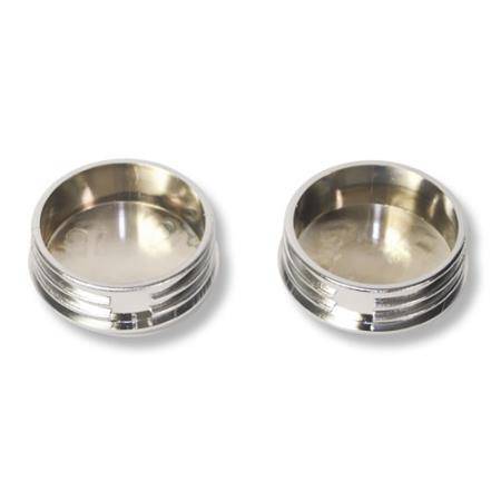 Smittybilt - Smittybilt Tubular Bumper - End Caps - 3" Tube - Pair - Chrome TA25-C