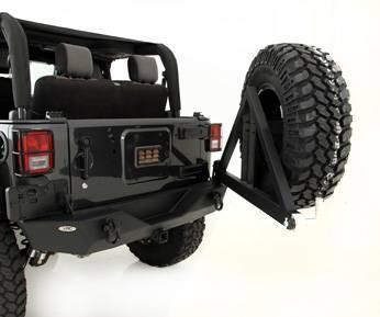Smittybilt - Smittybilt XRC RR BMPR W HITCH BLK 07-18 WRANGLER JK 2/4DOOR 76856-01