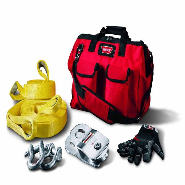 Warn - Warn 20000 LB Snatch Block Recovery Strap Tree Protector .75 Inch D-Shackles 88900
