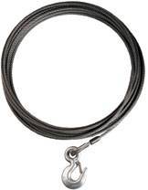 Warn - Warn 26600 LB Cap 1/2 Inch Diameter x 75 Ft Length EIPS Wire Rope Hook on End 77534
