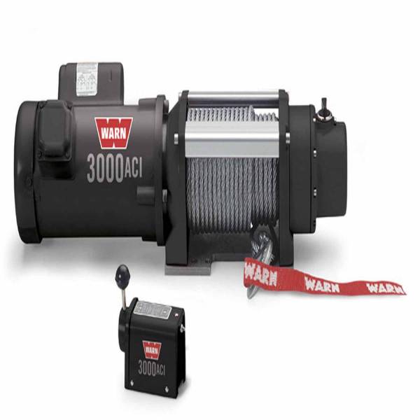 Warn - Warn Fixed-Mount Industrial Winch 3000 LB Cap 100 Ft Wire Rope 93000