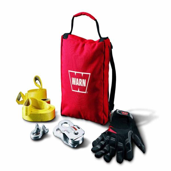 Warn - Warn Includes 9000 LB Snatch Block Tree Protectors 1/2 Inch D-Shackle Gloves Gear Bag 88915