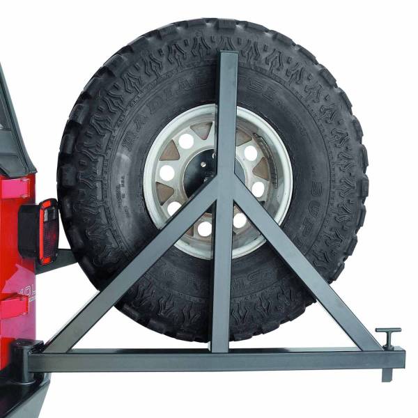 Warn - Warn Mounts to 62947 Rear Bumper; Up to 37 Inch Tire; Black; Steel; Direct-Fit 63253