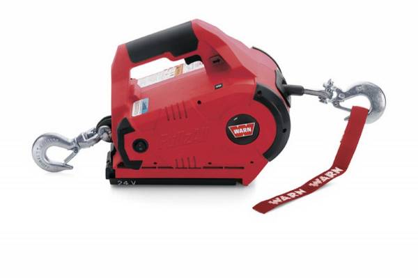 Warn - Warn Portable Cordless 24 Volt DC 1000 LB Cap 15 Ft Wire Rope With 2 Batteries 885005