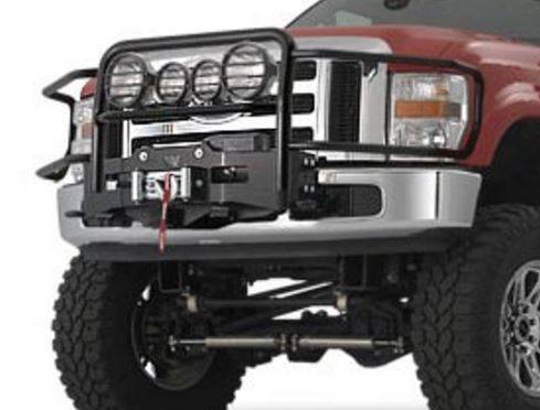 Warn - Warn Tall Powder Coated Black Brush Guard Skid Plate Step Plate 98090