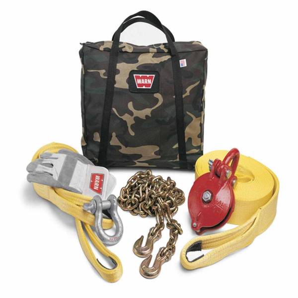 Warn - Warn With Snatch Block Tree Protector 3/4 Inch Shackle Strap Chain Gloves Gear Bag 29460