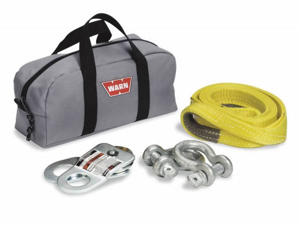Warn - Warn With Two Shackles; Snatch Block; Load Strap and Gear Bag; Gray 70792