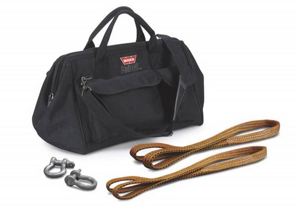 Warn - Warn With Two Shackles; Two Load Straps and Gear Bag; Black 685014
