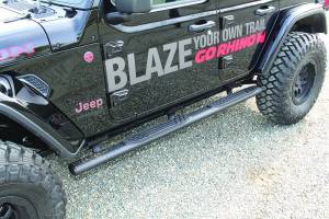 Go Rhino - Go Rhino 1000 Series 4" Oval Side Steps, Black Powdercoated, 73" long,  10473T - Image 2