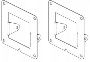 Go Rhino - Go Rhino Bumper Light Plates (Surface Mount 3" Cube Lights) 241742T - Image 1